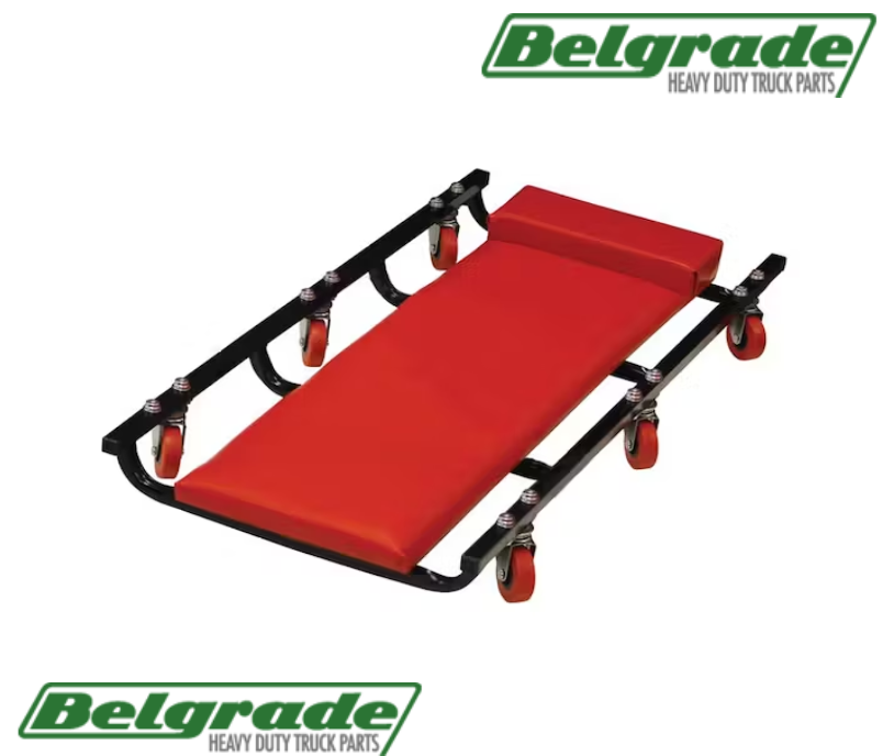 Creeper Low Profile Steel Frame Red 36in