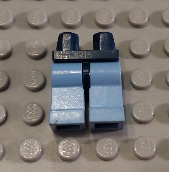 LEGO Medium Blue Minifigure Legs with Dark Blue Hips