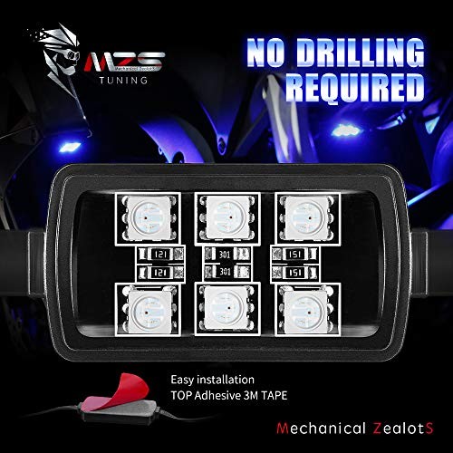 Motorcycle LED Light Kit Multi-Color Neon RGB Strips, Wireless Smart Remote