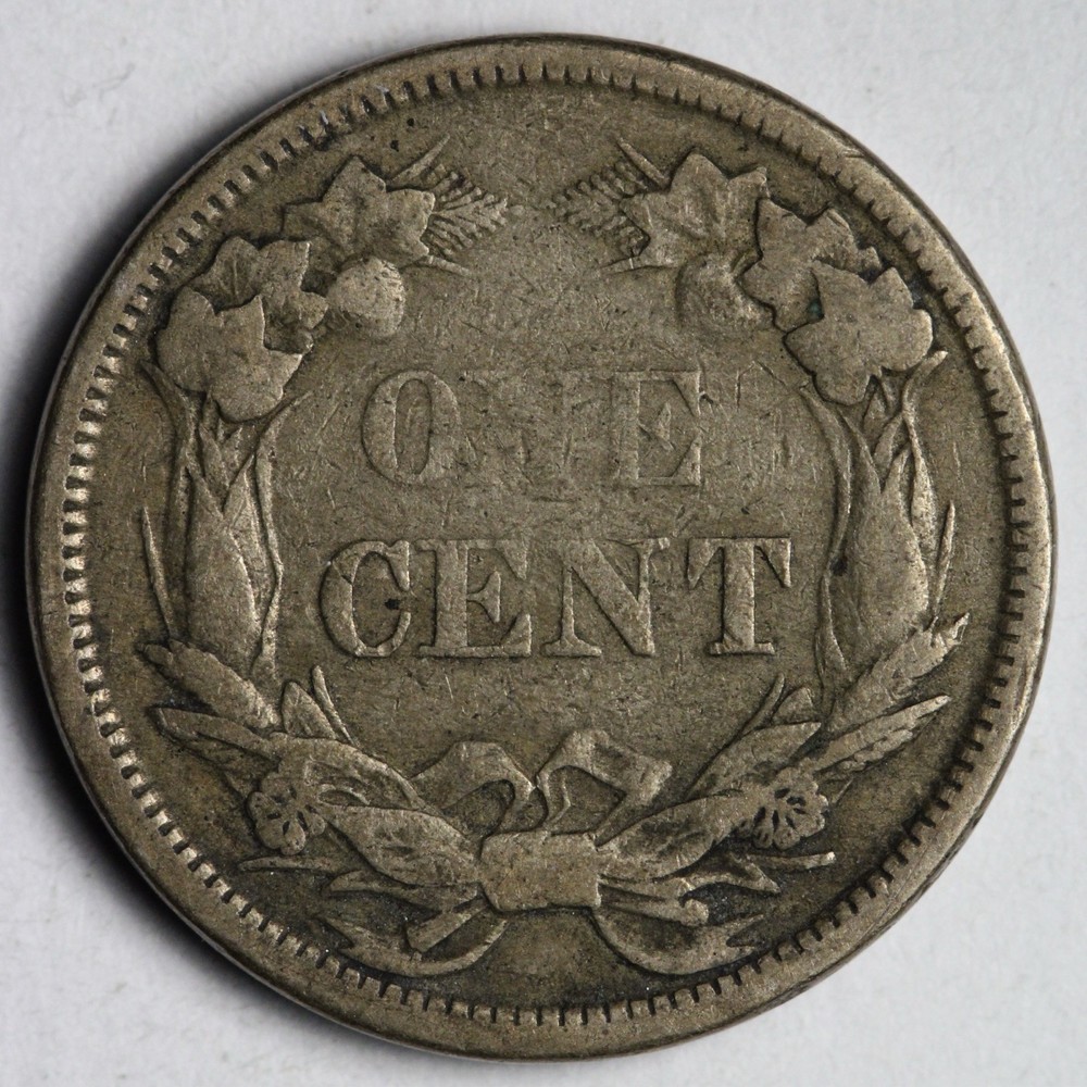 1858 SL Flying Eagle Cent Penny VF+ E105 GREX