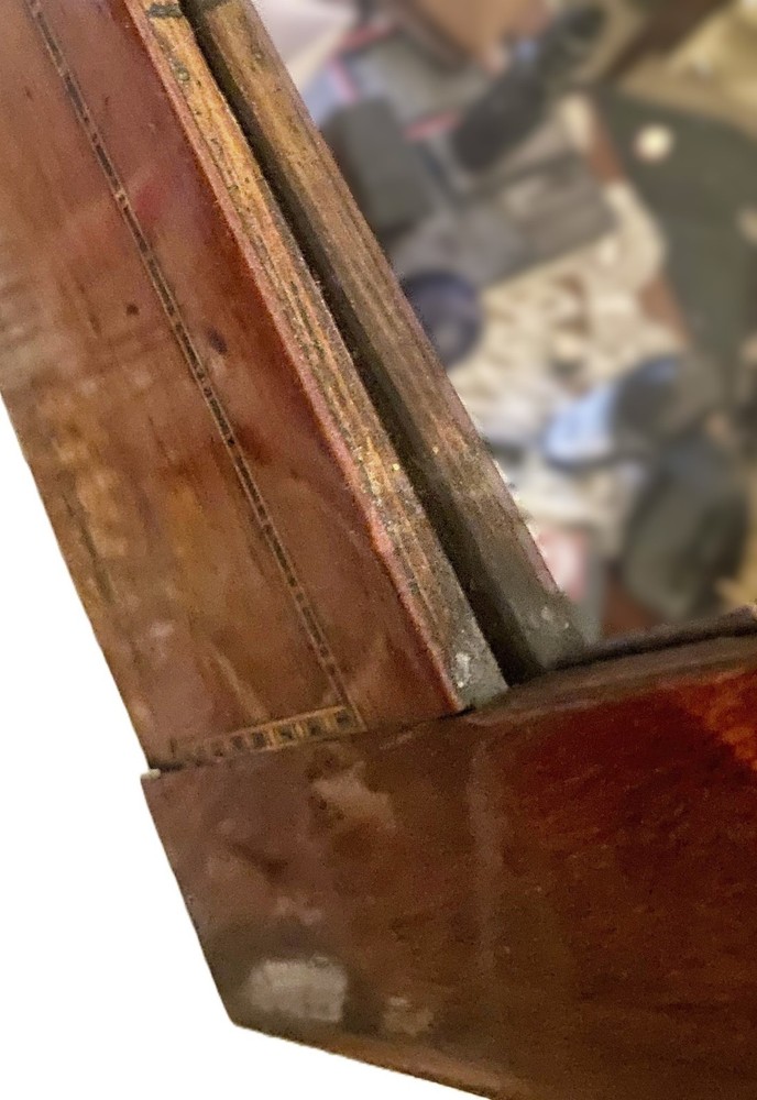 Antique Biedermeier Mahogany Pier Mirror