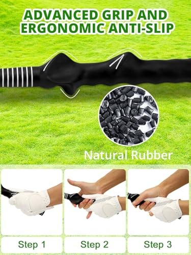 Retractable Golf Swing Trainer with Arm Band - Click Stick Golf Training Aid,