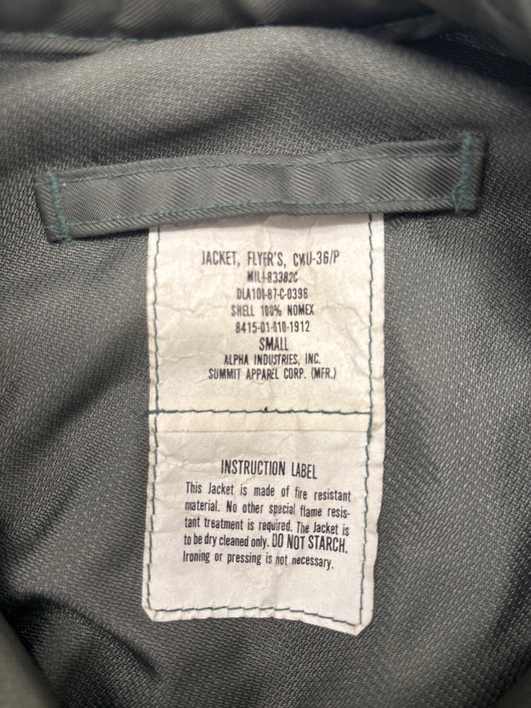 Vintage CWU-36P Small Fire Resistant Flight Jacket