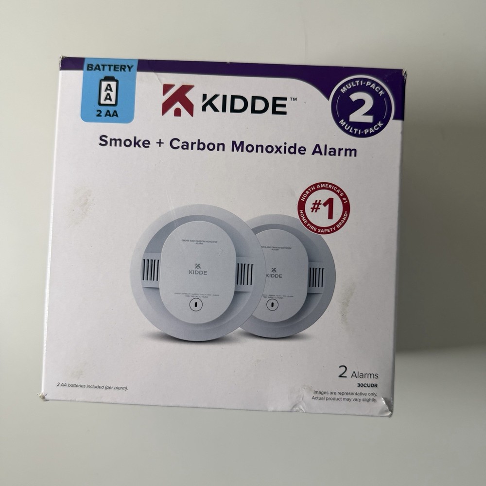 2 pack Kidde Smoke & Carbon Monoxide Detector 2 AA Batteries 30CUDR
