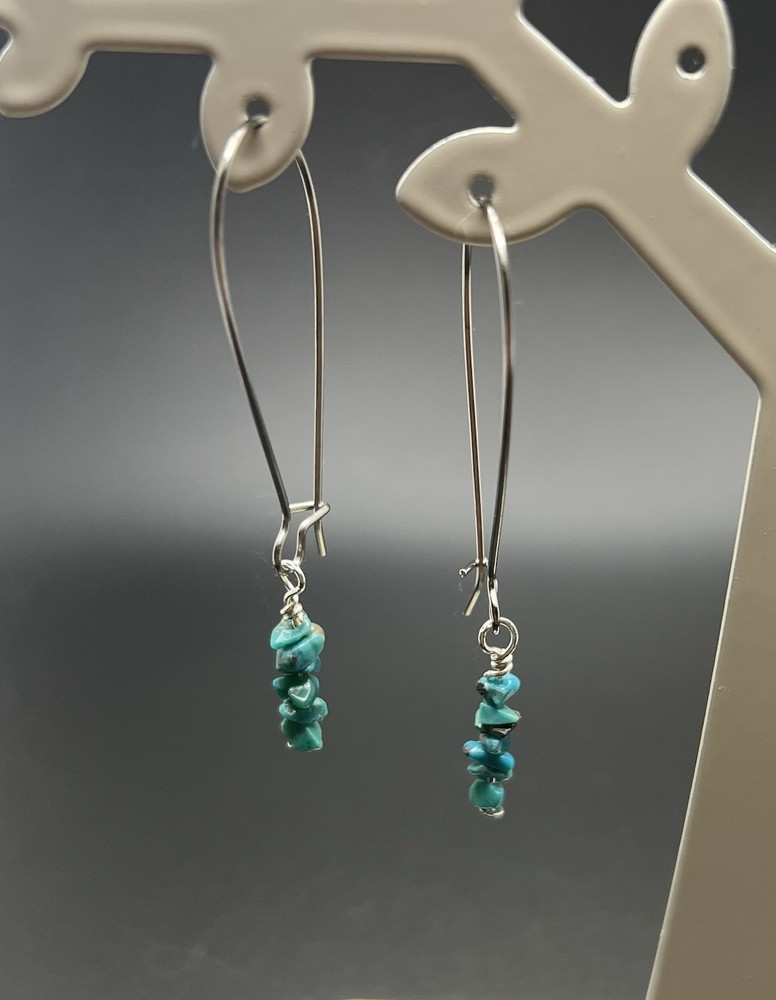 Turquoise Genuine/Authentic Stone Handmade Earrings