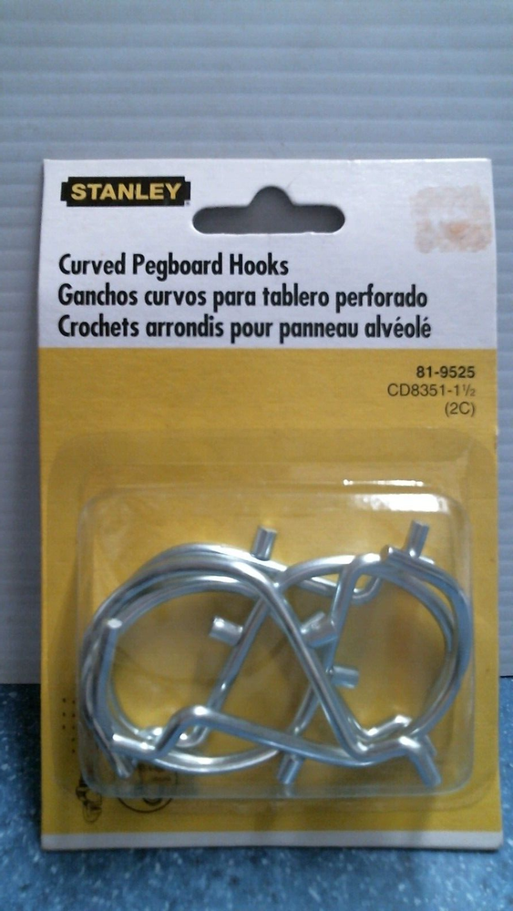 Stanley Curved Pegboard Hooks (81-9525) FS