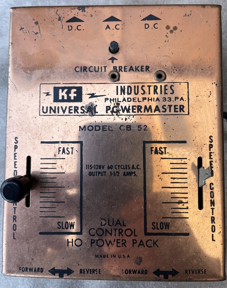 KF Industries Model CB-52 Universal Powermaster HO Railway Speedmaster Not Test