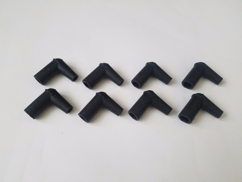 7mm Ignition Spark Plug Boots 90 degree right angle pack of 8 rubber replacement