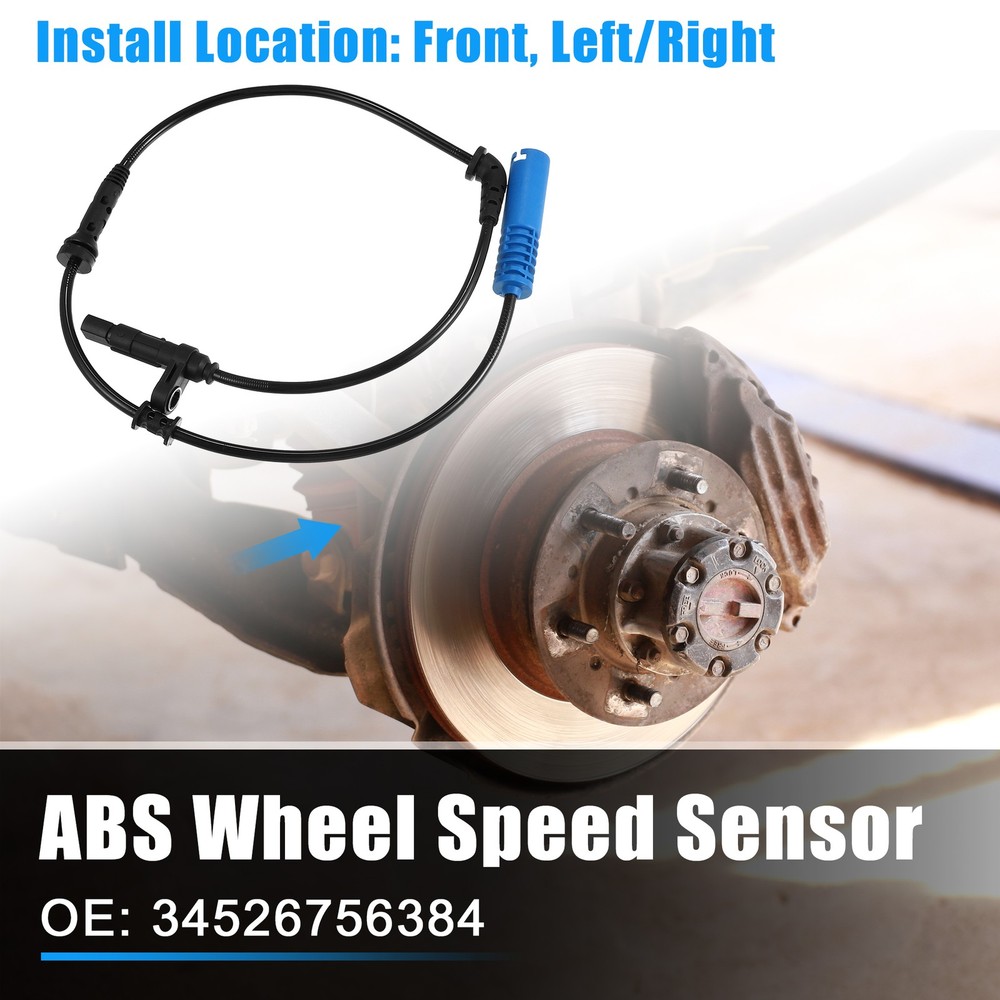 Front Left/Right ABS Sensor Wheel Speed Sensor 34526756384 for Mini Cooper 02-08
