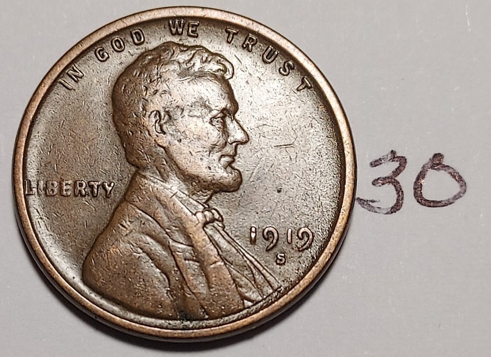 1919-S Lincoln Wheat Cent #30