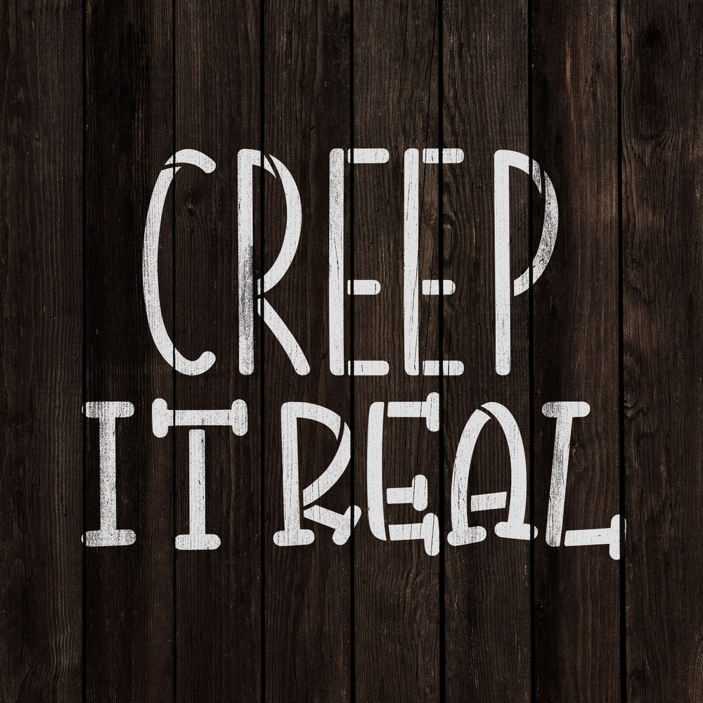 Creep It Real Stencil - Reusable Stencils for DIY Projects