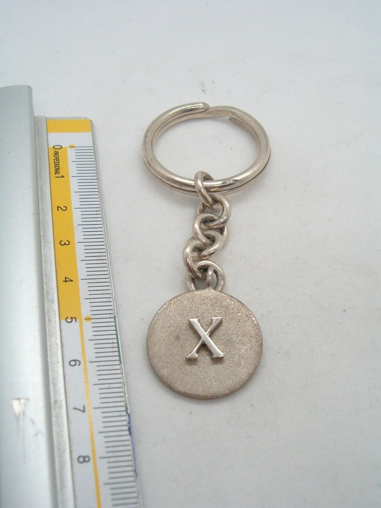 Keychain with letter - X - 925 Silver - initial - alphabet - breeze -