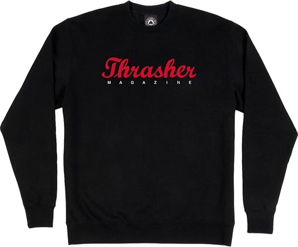 Thra.sher Script Crew Sweatshirt - LARGE Black