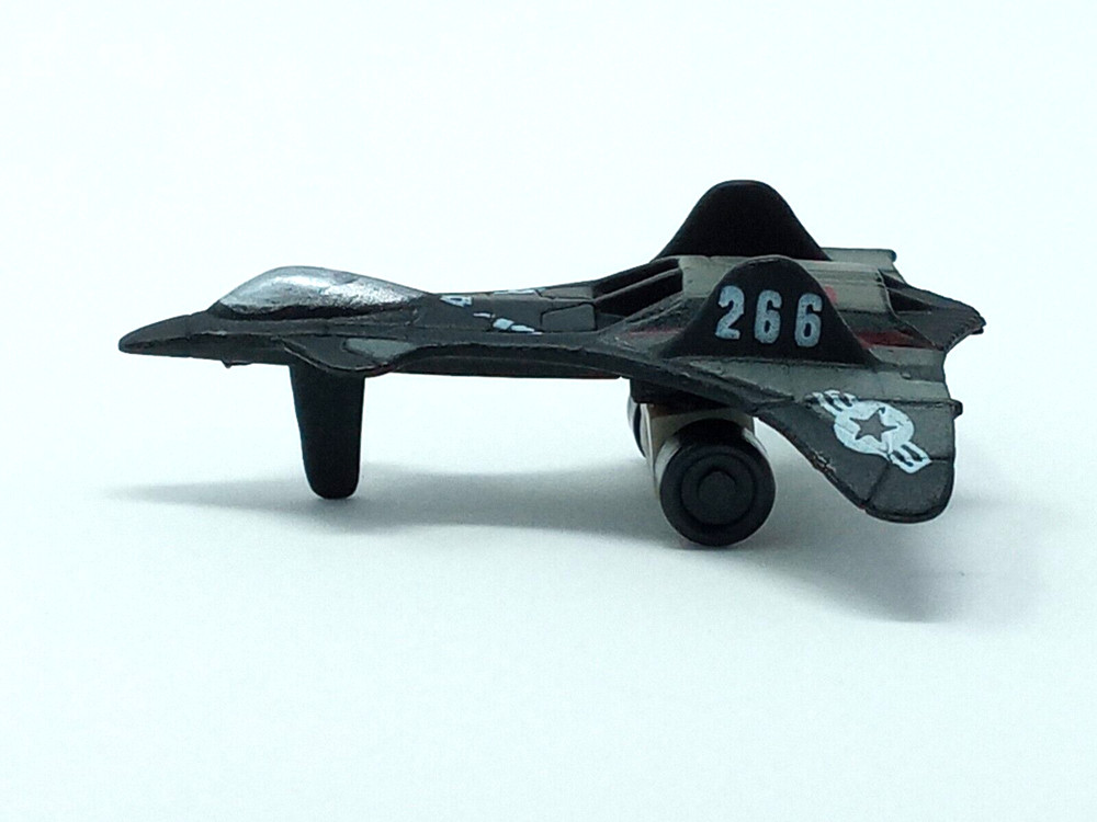 Micro Machines Funrise 1989 mini USAF Experimental Jet Fighter "266" Black