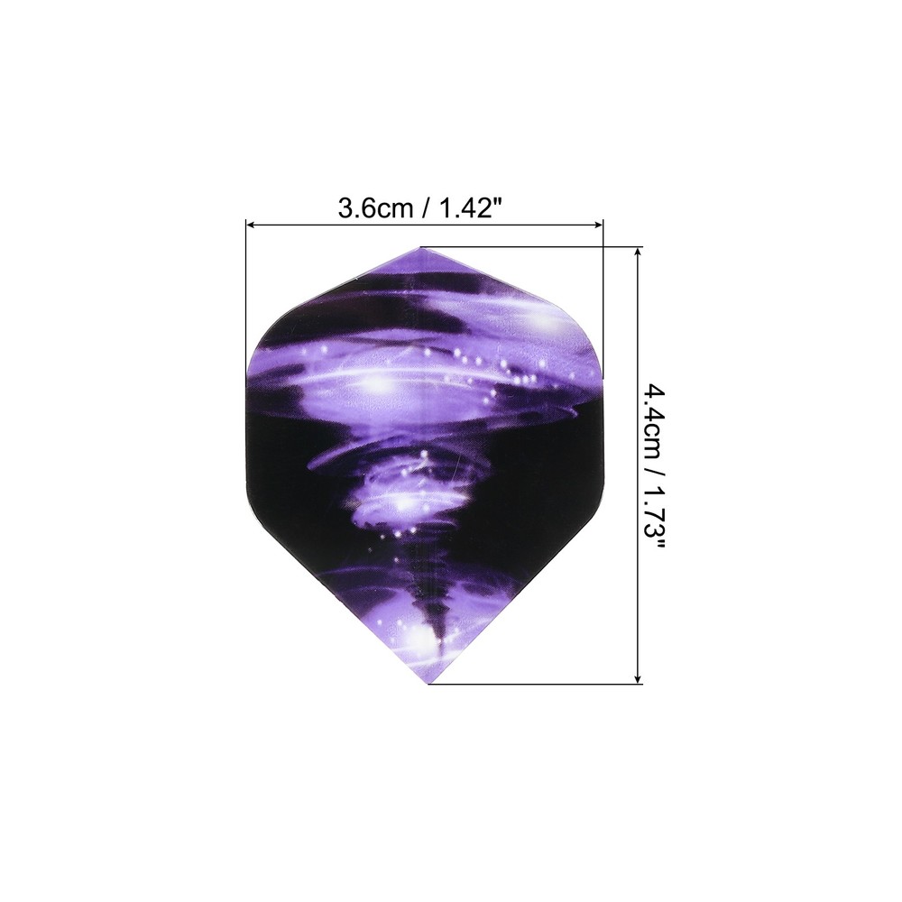 Standard Dart Flights, 30 Pack Flights Storm Pattern, Purple
