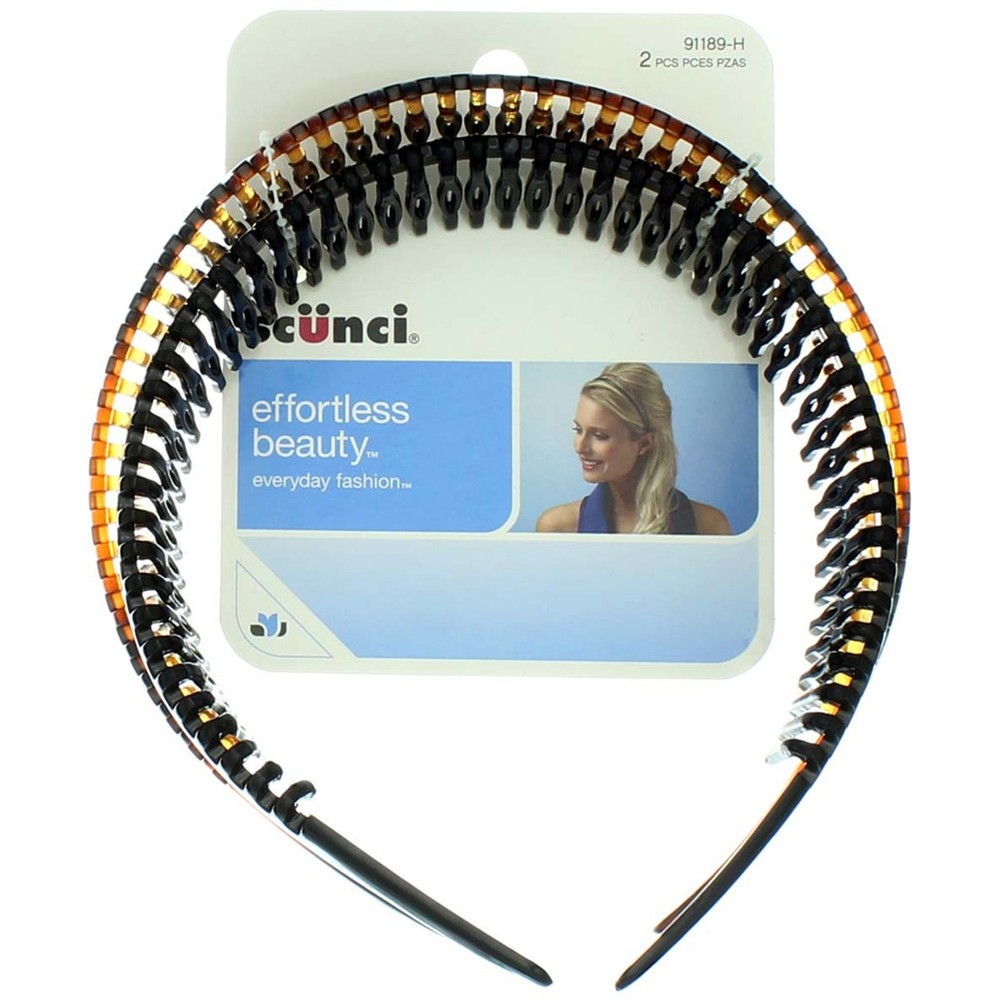 6 Pack Scunci Effortless Beauty Headbands, Assorted Colors, 2 Ct