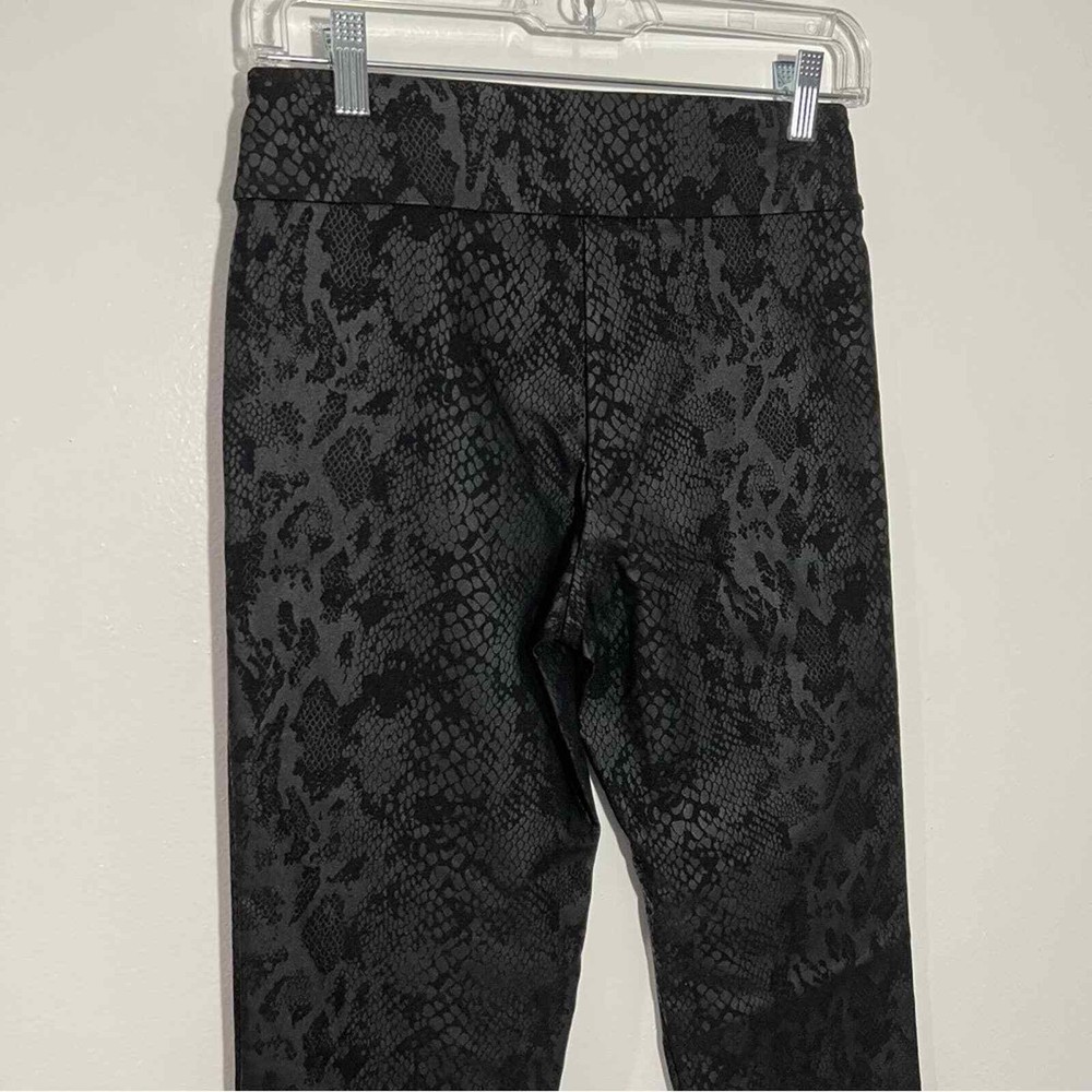 New Tina Stephens Black Snake Print Pull On Pants Size 2