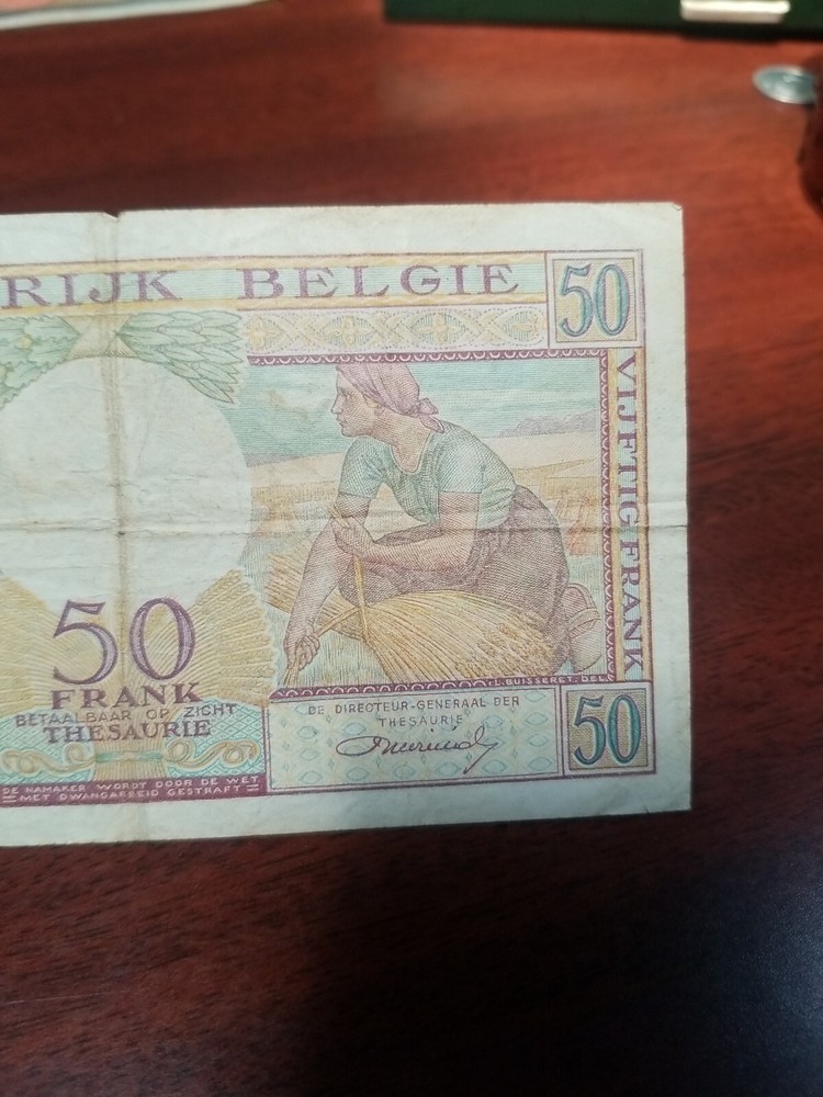 Belgium 50 Frank Banknote 1956