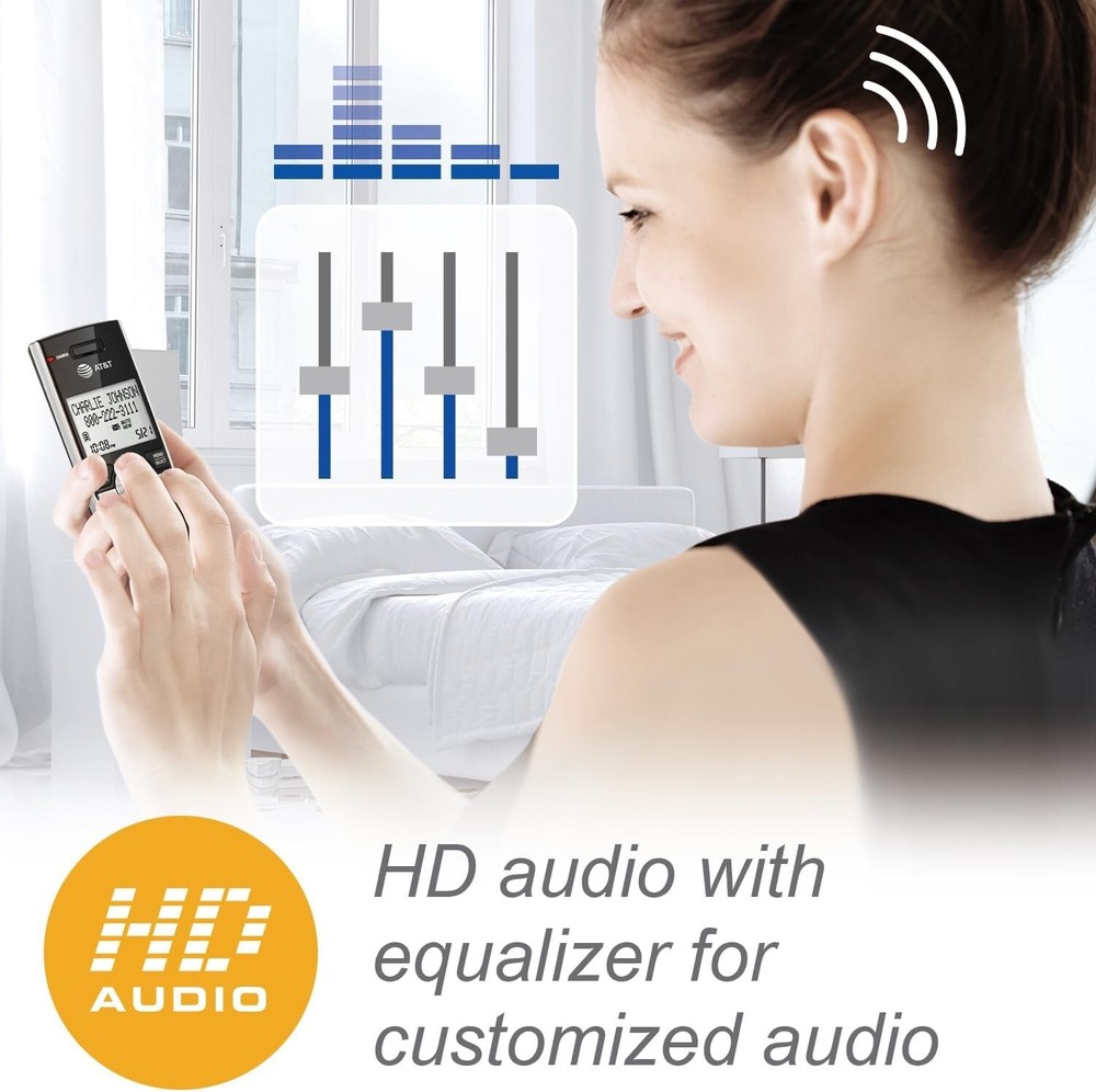 DECT 6.0 4-Handset Cordless Phone - Long Range, Call Blocker & Answering Machine