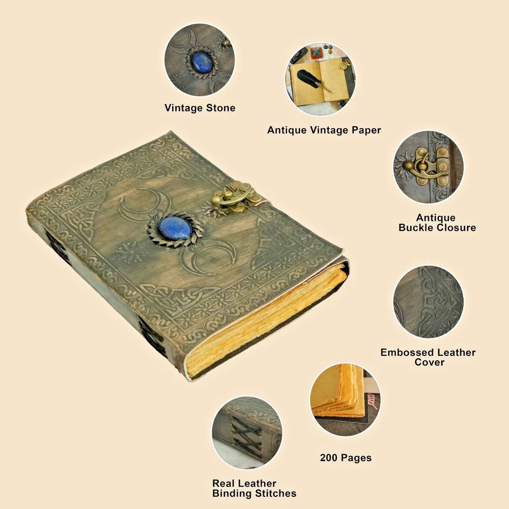 Handmade Leather Notebook – Vintage Magical Journal for Writing