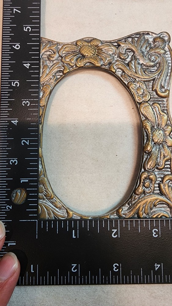 Vintage Small Metal Frame floral design, table stand, maker unknown