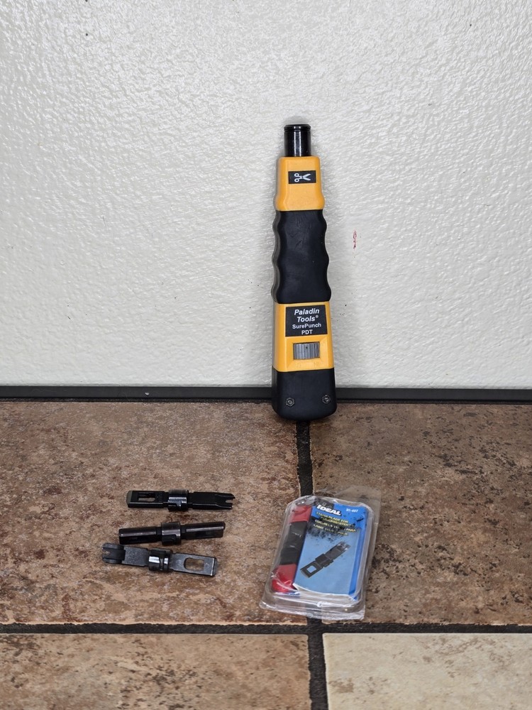 Paladin Tools PA4941 DataComm Technicians Surepunch PDT With 4 Bits Tech