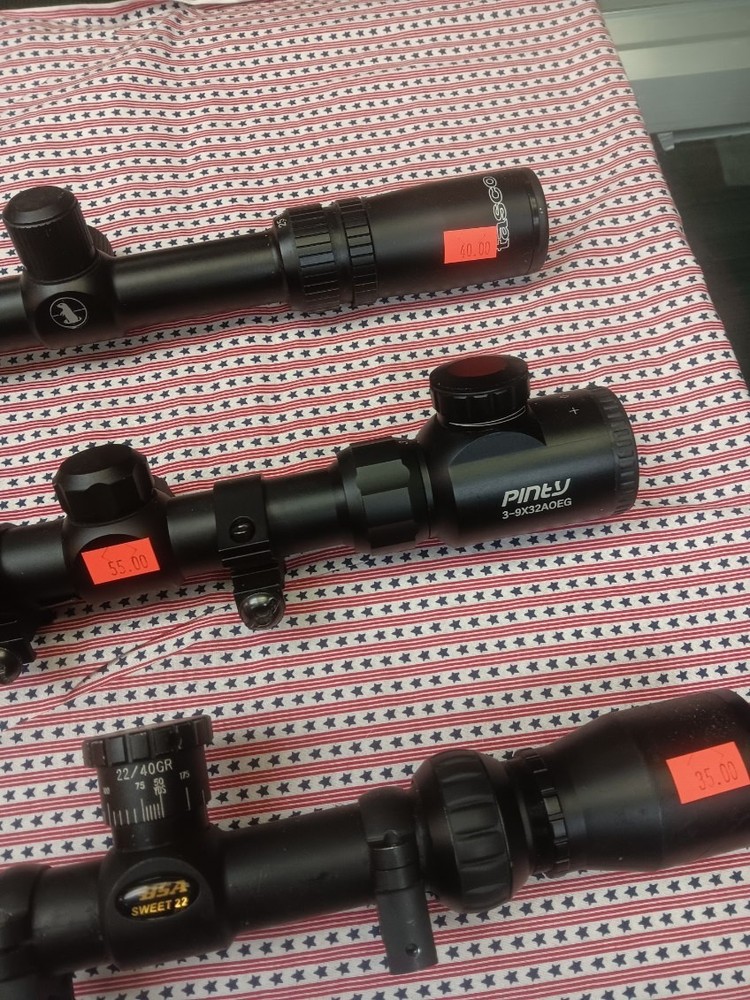 Lot of 5 scopes mixed brands