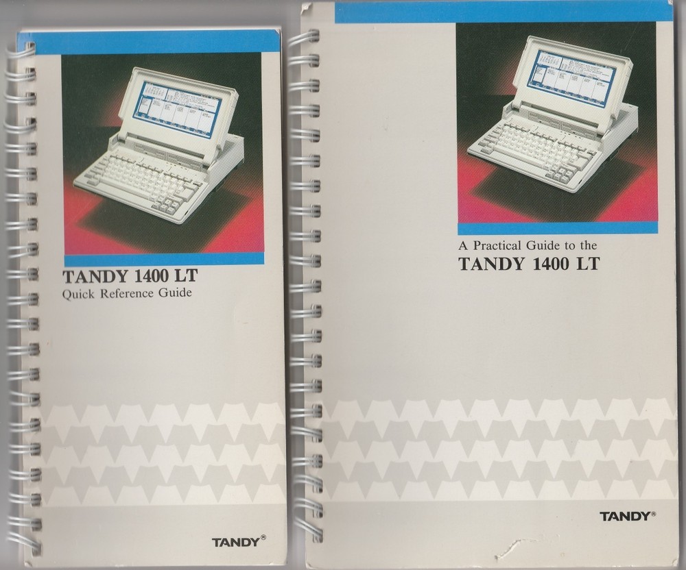 Tandy 1400 LT Computer User Guide and Reference Guide TWO Books