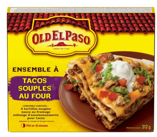 Old El Paso Soft Taco Bake Dinner Kit, 312g (3 Pack)