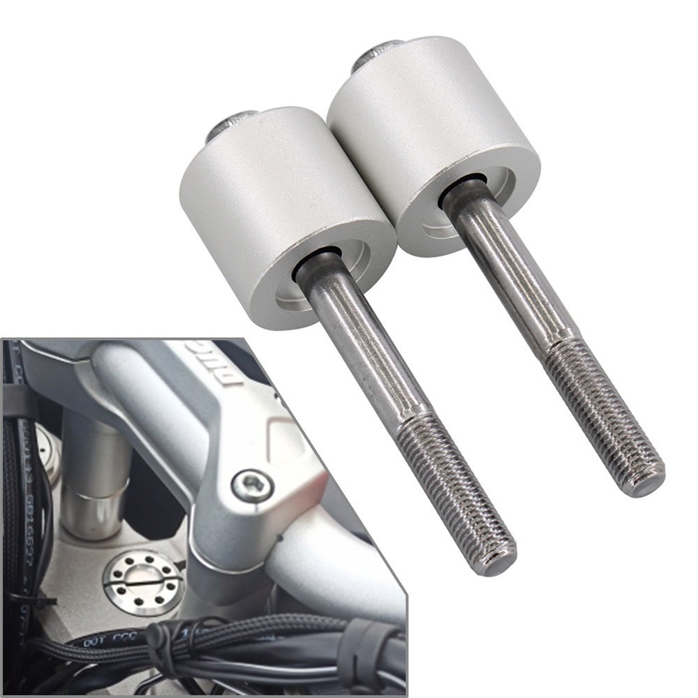 For Ducati MULTISTRADA 1200/S/Enduro Silver Handlebar Riser Bars Clamp