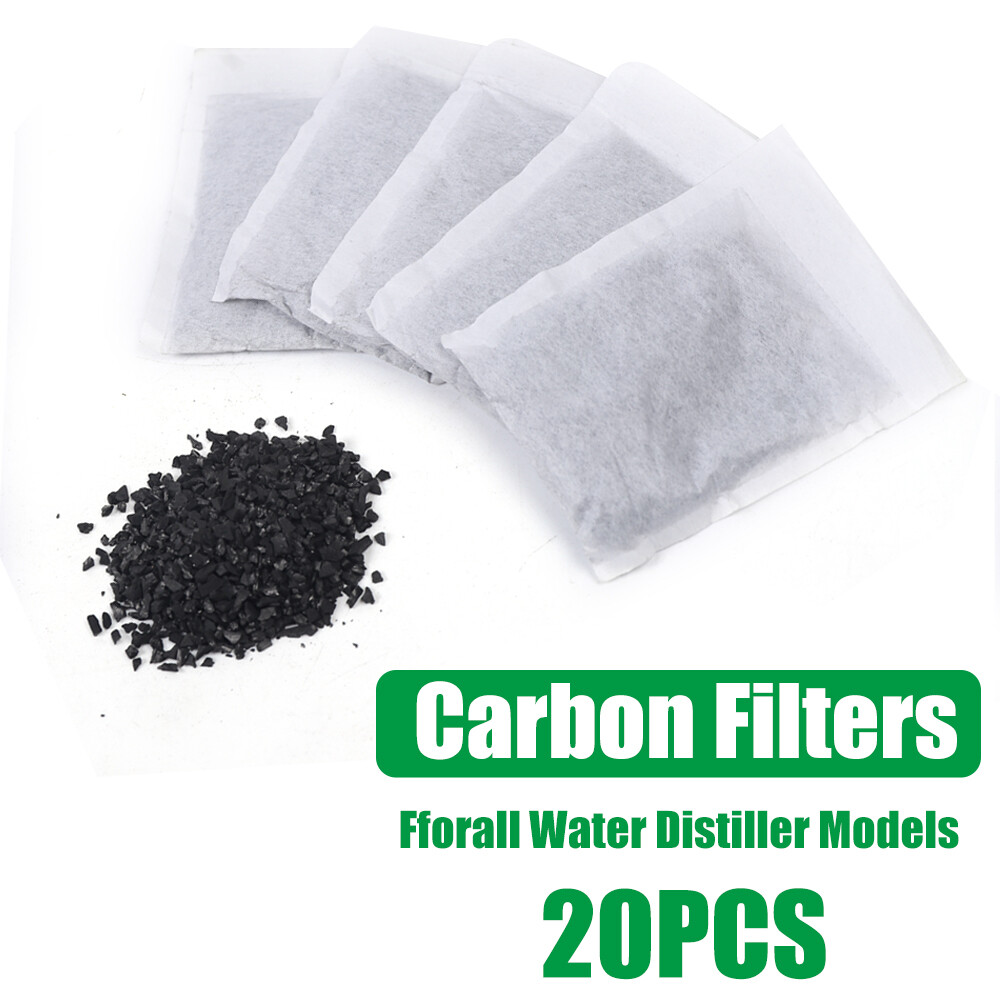 20 Pack Home Activated Charcoal Carbon Filter Bags For Water Distiller Purifier