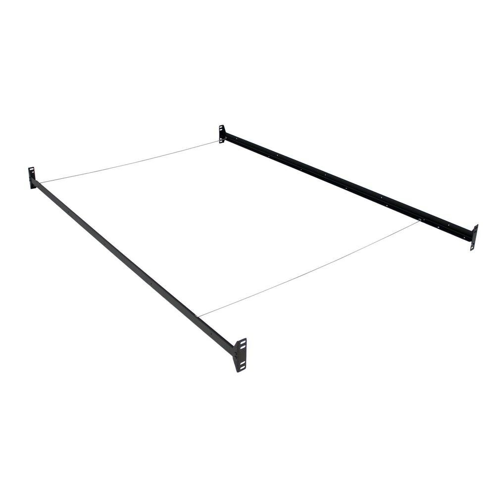 HOLLYWOOD BED FRAME Adjustable Bedframe Headboard Footboard Bolt Black Bed Rails