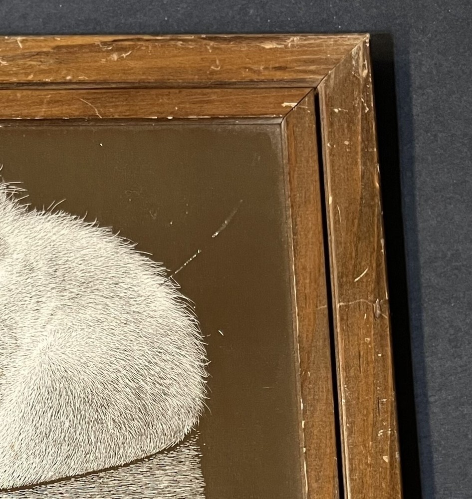 Cats by Chaplan (Framed, Wooden Picture) Duality/Mirror Image