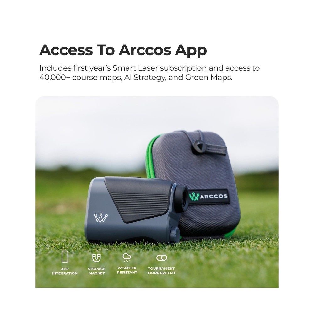 Arccos Smart Laser Rangefinder with Slope & Wind – Golf AI-Powered “