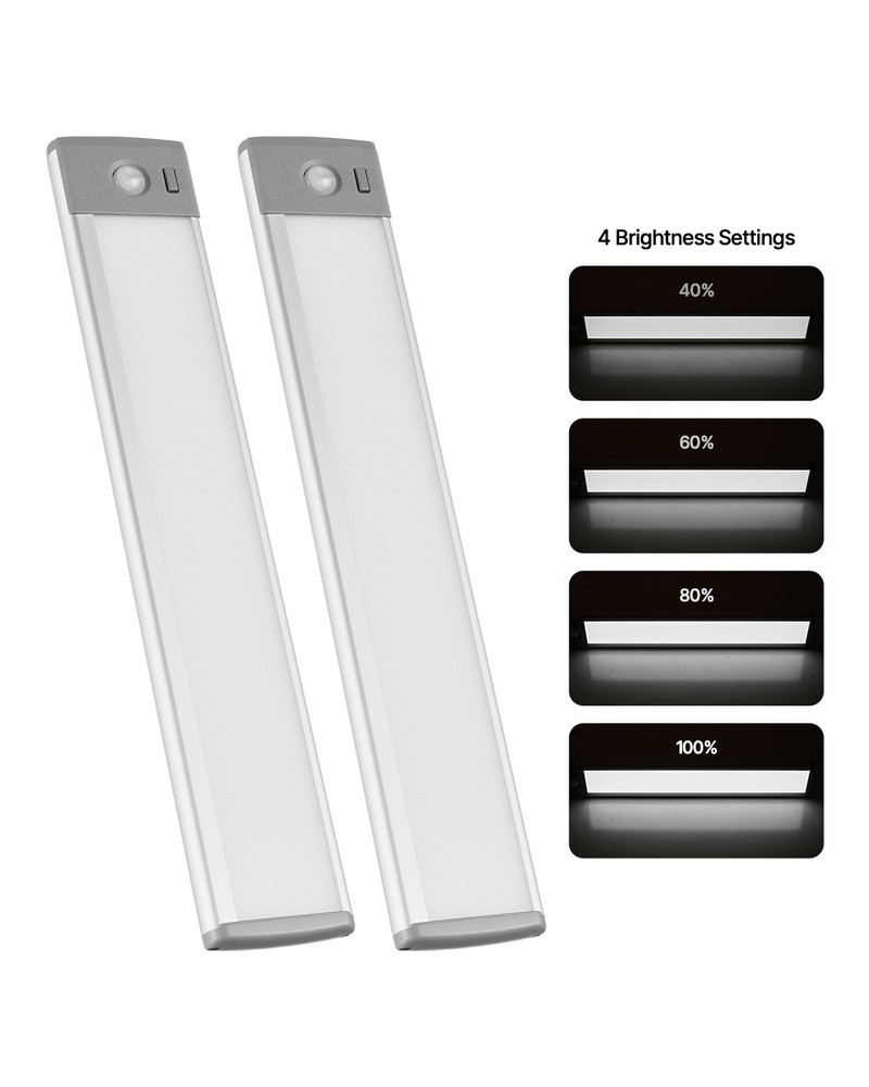 Under Cabinet Lighting 2 PCS 40 LED Motion Sensor Lights Rechargeable Batt