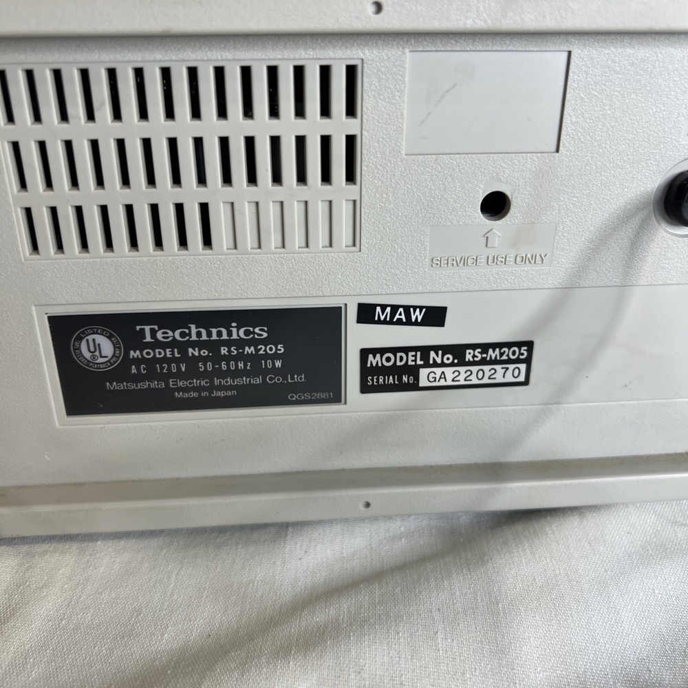 Technics RS M205 Cassette Deck Tape Recorder Vintage, Tested Working