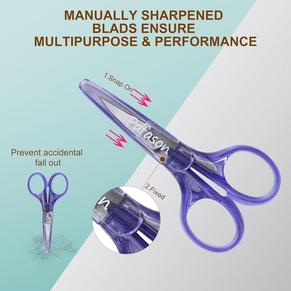 Sharpest & Precise Embroidery Scissor Set 2 PC Green+purple