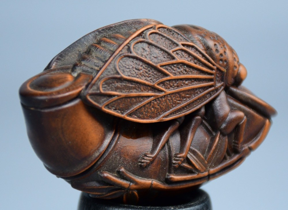 Exquisite Carved Boxwood Striking Display Piece