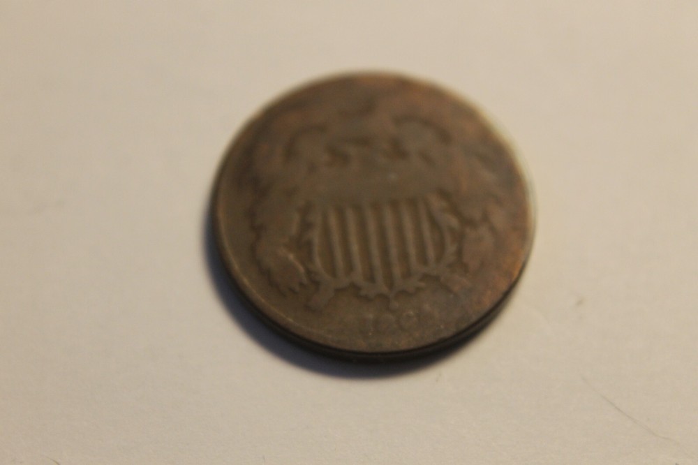 US 186? (64?) Two Cent Piece - Worn