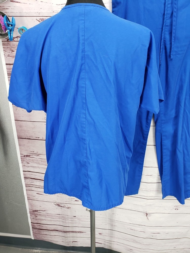 Cherokee Blue 2-Piece Scrub Set Small Nursing Uniform Top & Pants