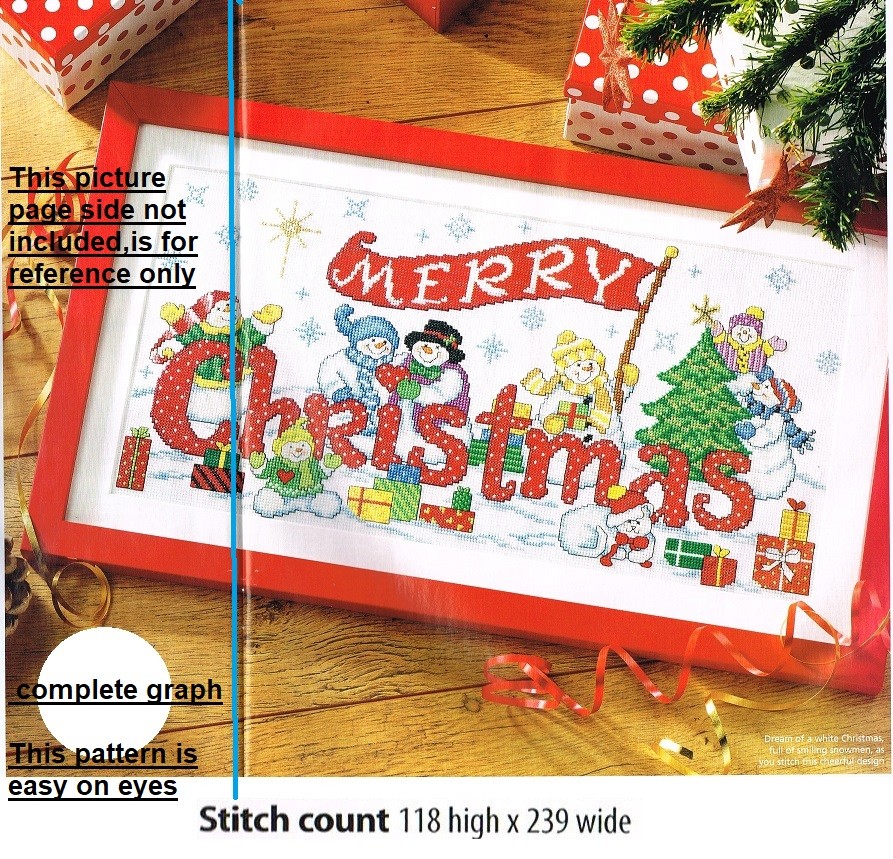 SNOWY CELEBRATIONS  CROSS STITCH PATTERN ONLY -  ALS   RV