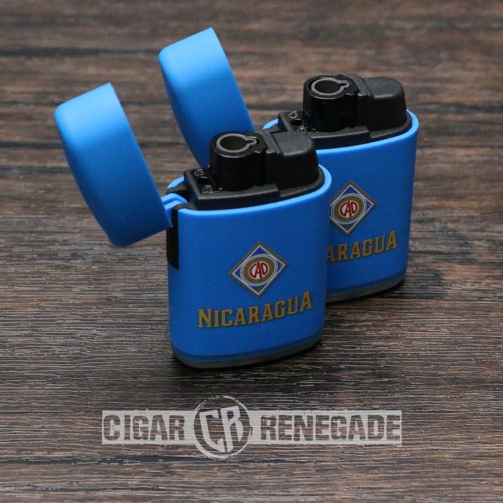 CAO Nicaragua Single Flame Adjustable Refillable Cigar Torch Lighter - 2 Pk