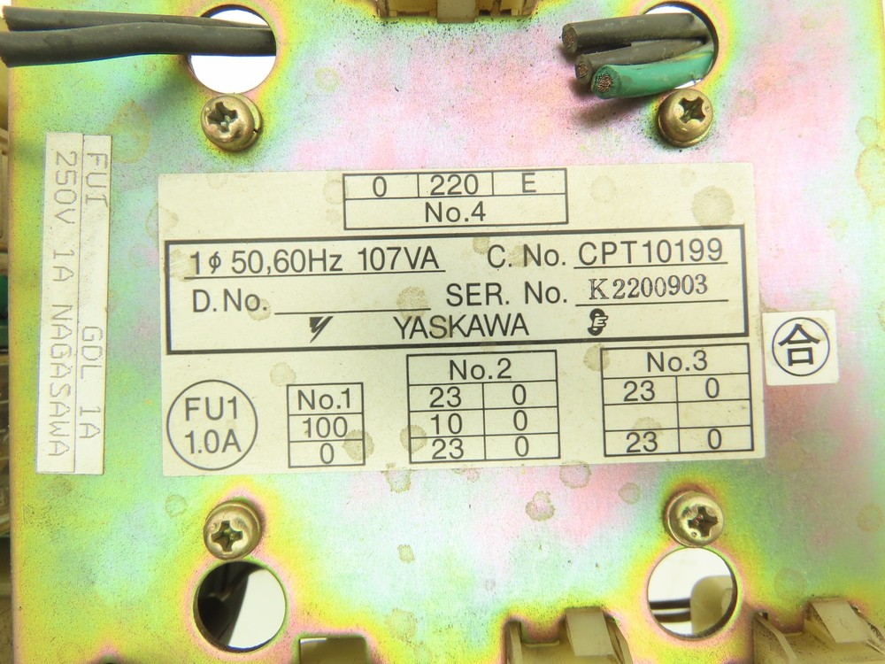 Yaskawa Electric JZNC-MTU04-1 Robotic Controller Power Supply Module Assembly