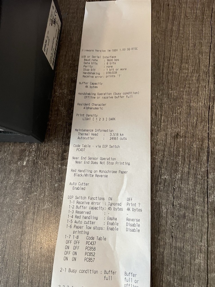 Epson TM-T88V Thermal Receipt Printer