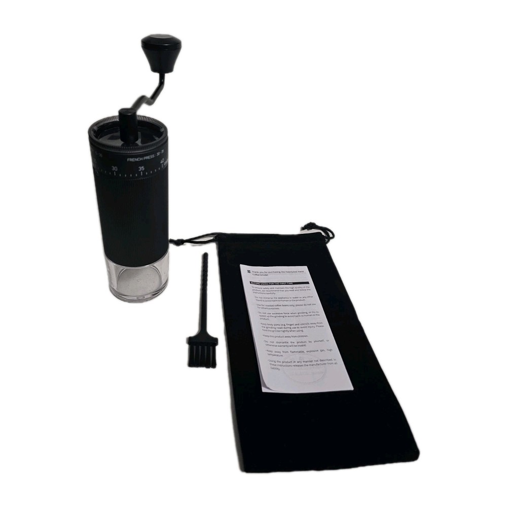 Manual Coffee Grinder Conical Burr Adjustable Hand Crank Portable