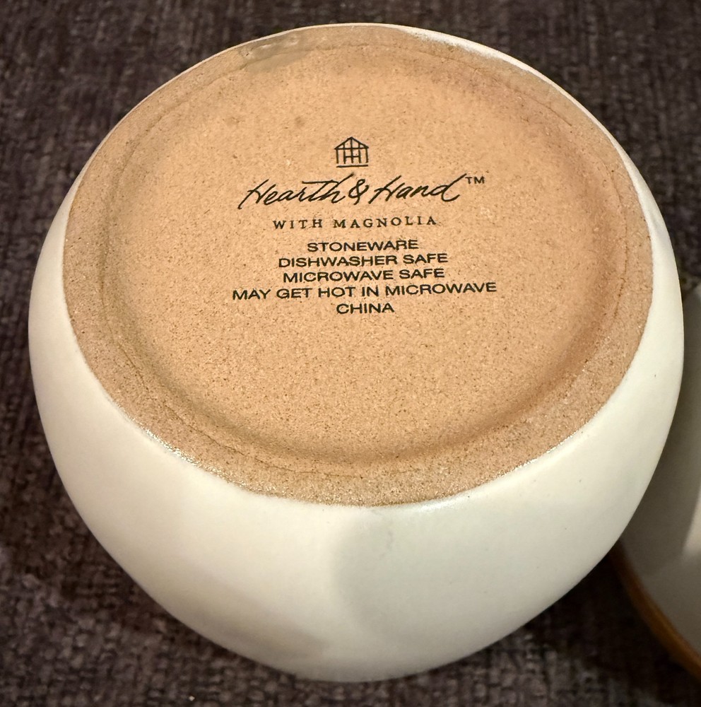 Hearth & Hand Magnolia ORIGINAL Stoneware Cream Sugar Honey Cellar Kitchen EUC