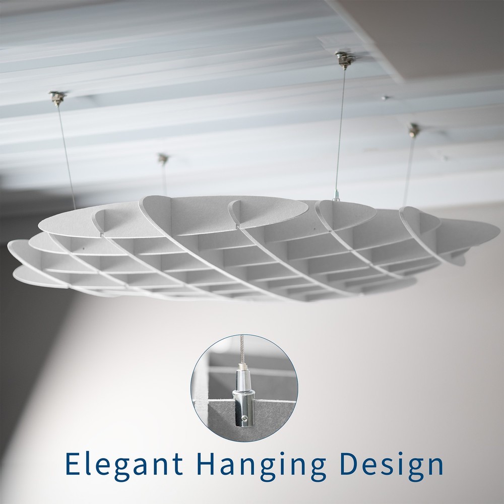 VIVO White Acoustic Ceiling Waffle Panel