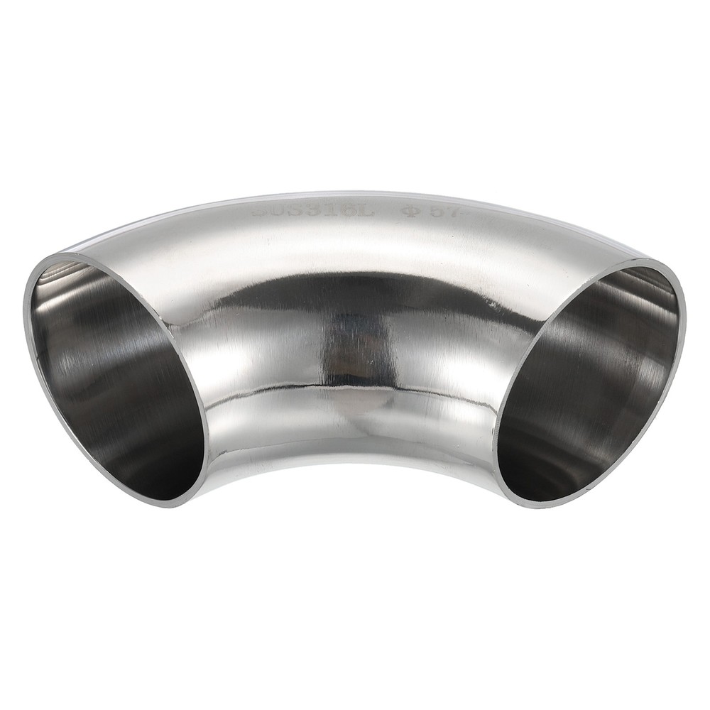 90 Degree Mandrel Bend Elbow, 2 1/4in OD Exhaust Elbow 316 Stainless Steel