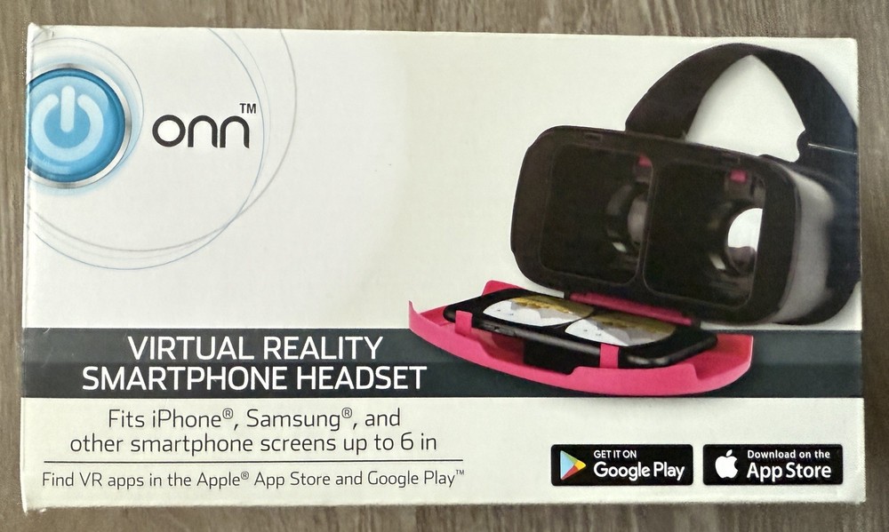 ONN WHITE Virtual Reality VR Smartphone Headset Apple/Android NEW