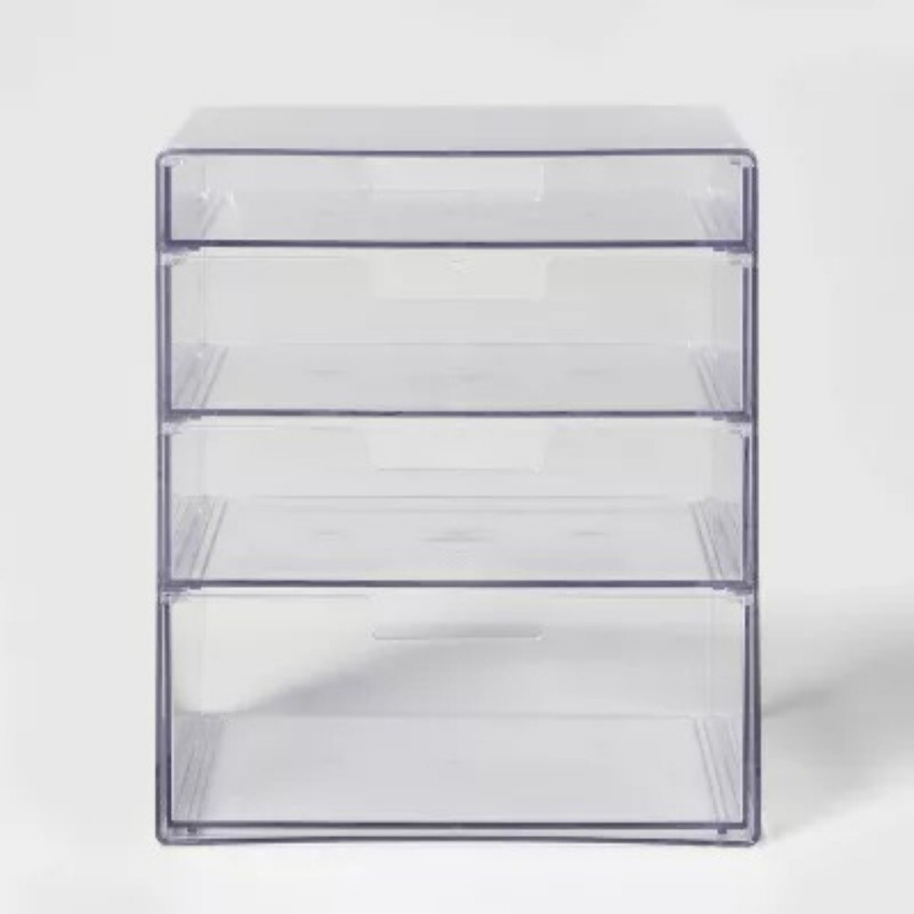 4 Drawer Stackable Countertop Organizer: Bathroom & Makeup Organizer, 8.02"